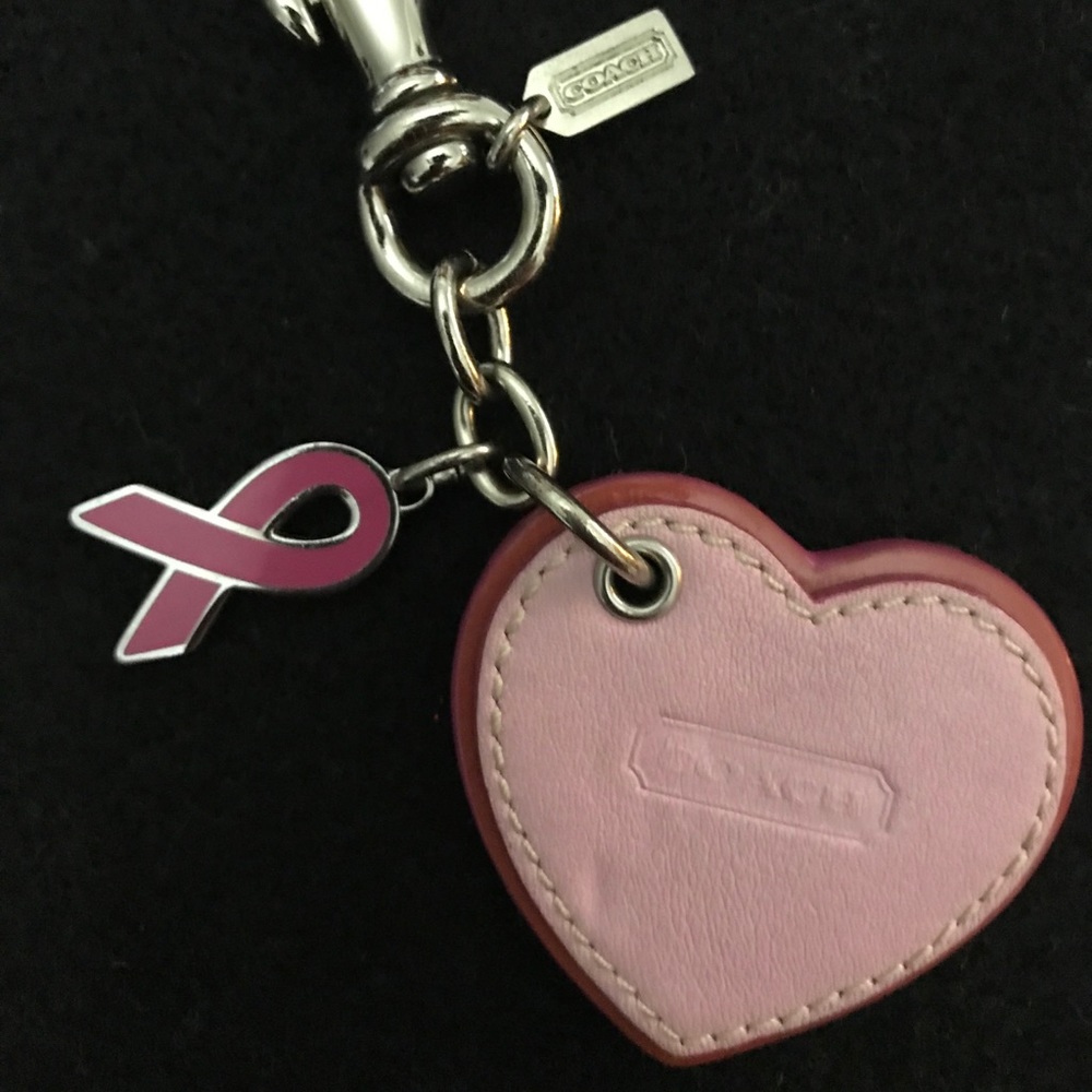 Cute COACH NWOT Breast Cancer Awareness Key Ring!